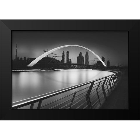 Tolerance Bridge Black Modern Wood Framed Art Print by Kaddourah, Ahmad