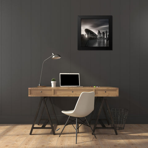 Dubai Opera-Dubai-UAE Black Modern Wood Framed Art Print by Kazzaz, mohamed