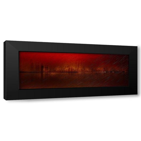 Rain Black Modern Wood Framed Art Print with Double Matting by Chiriaco, Carmine