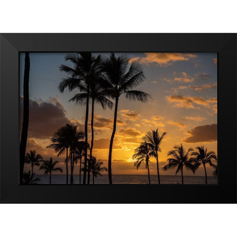 Tranquility Black Modern Wood Framed Art Print by Shawn