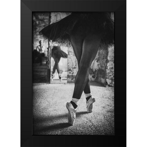 Legs in a Mirror Black Modern Wood Framed Art Print by Schleicher-Schwarz, Roswitha