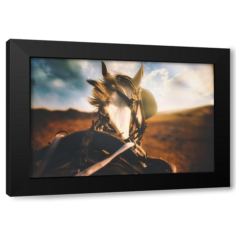 In the horizon Black Modern Wood Framed Art Print by Basiouny, Mohamed