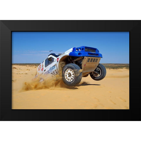 King of the Desert Black Modern Wood Framed Art Print by Alaberdov, Arsen