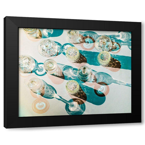 Fragile Shapes Black Modern Wood Framed Art Print by Valentina Patrascoiu, Monica