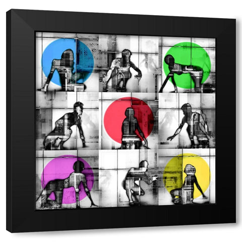 Body Language 119 Black Modern Wood Framed Art Print by Shrayer, Igor