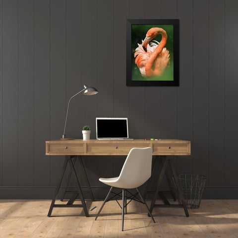 Flame Black Modern Wood Framed Art Print by Zetos, Alexios