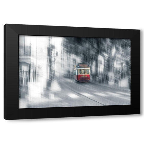 Lisboa Black Modern Wood Framed Art Print by Reichelt, Dieter