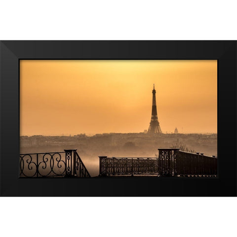 The Awakening of the Iron Lady Black Modern Wood Framed Art Print by Pacifico