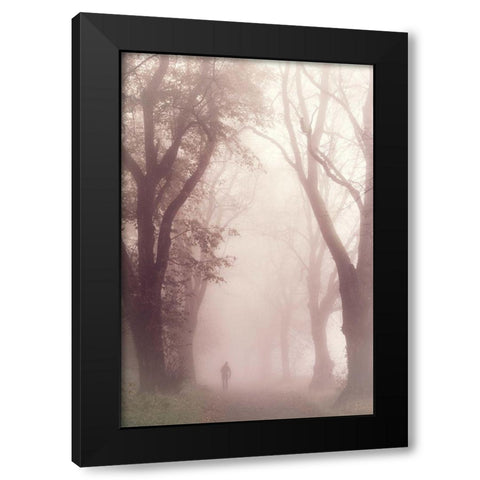 Early morning walk Black Modern Wood Framed Art Print with Double Matting by Eisenmann, Ulrike
