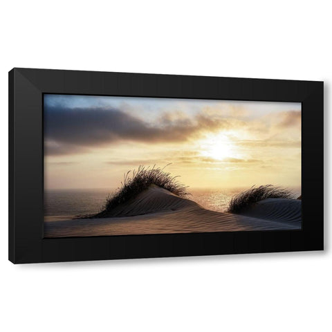 Dune Denmark Black Modern Wood Framed Art Print by Heggemann, Christiane