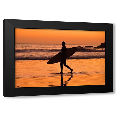 Dusk Black Modern Wood Framed Art Print with Double Matting by Zhang, Victor