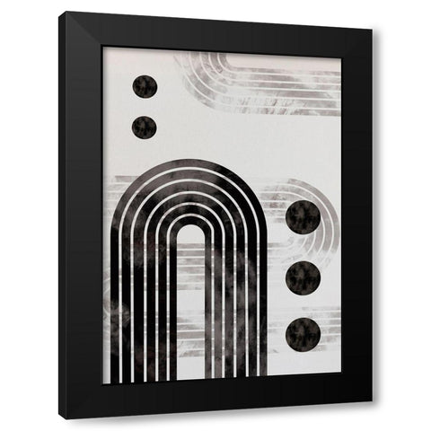 Arch Pod Black Modern Wood Framed Art Print by Artographie Studio