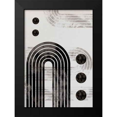 Arch Pod Black Modern Wood Framed Art Print by Artographie Studio