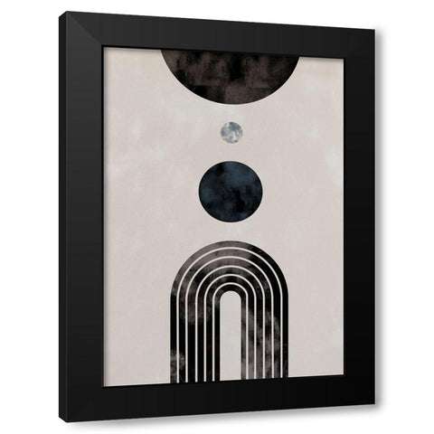 Arch Row Black Modern Wood Framed Art Print with Double Matting by Artographie Studio