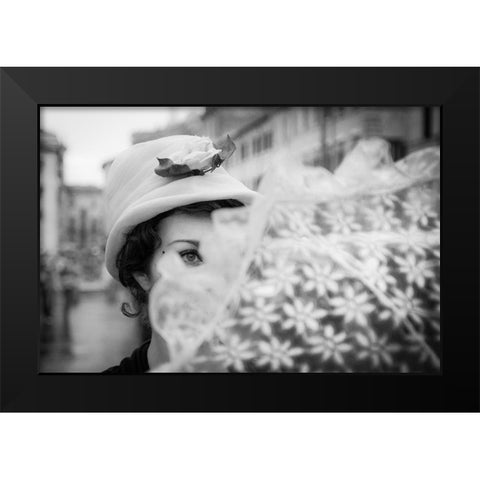 Mary Poppins Black Modern Wood Framed Art Print by DanMasa