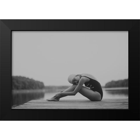Lato Black Modern Wood Framed Art Print by Masarz, Malgorzata