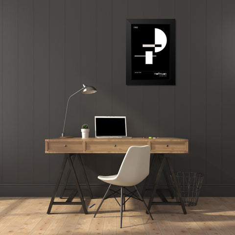 1982 Graphic Black Modern Wood Framed Art Print by Artographie Studio