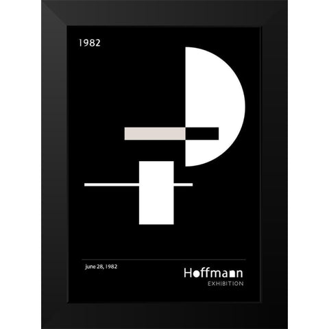 1982 Graphic Black Modern Wood Framed Art Print by Artographie Studio