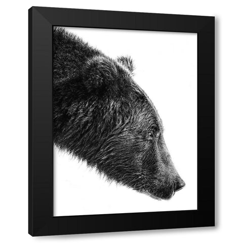 The Salmon Catcher Black Modern Wood Framed Art Print by Lee, Anchor