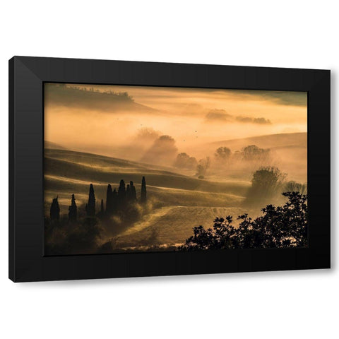 Poetry Black Modern Wood Framed Art Print by Doretti, Pamela