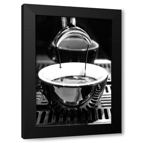 Coffee 004 Black Modern Wood Framed Art Print by Artographie Studio