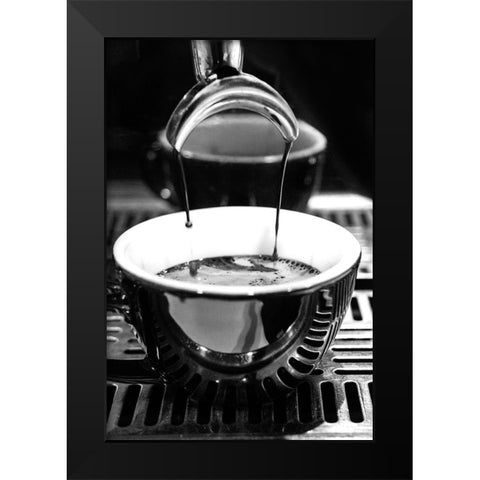 Coffee 004 Black Modern Wood Framed Art Print by Artographie Studio