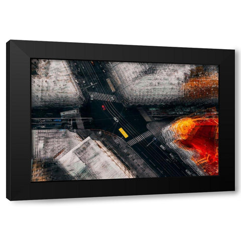 Moscow Crossroad Black Modern Wood Framed Art Print by Chiriaco, Carmine