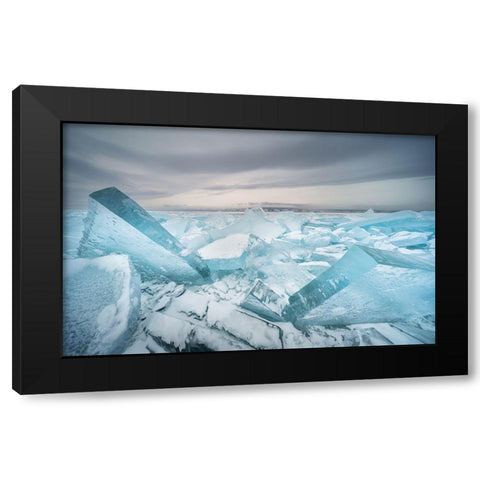 Toroses of Baikal Black Modern Wood Framed Art Print by Iakovlev, Vasily