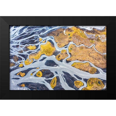 Flowing Across the Highlands Black Modern Wood Framed Art Print by Ruoppolo, Luigi