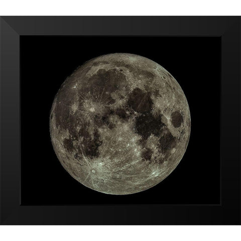 Full Moon Black Modern Wood Framed Art Print by Kalika, Michael