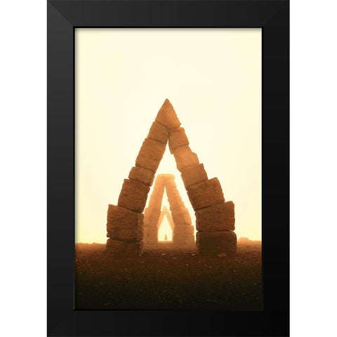 Portals Black Modern Wood Framed Art Print by Souhuwat, Leroy