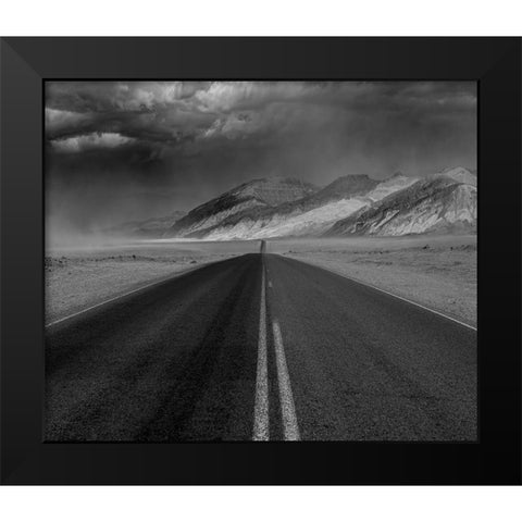 Desert Highway Black Modern Wood Framed Art Print by Darby, Rob