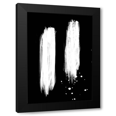 Negatives 006 Strokes Black Modern Wood Framed Art Print by Artographie Studio