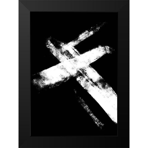 Negatives 006 Crossed Black Modern Wood Framed Art Print by Artographie Studio