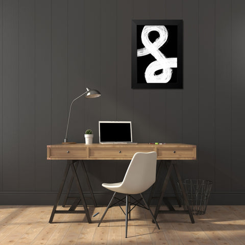 Negatives 006 And Black Modern Wood Framed Art Print by Artographie Studio