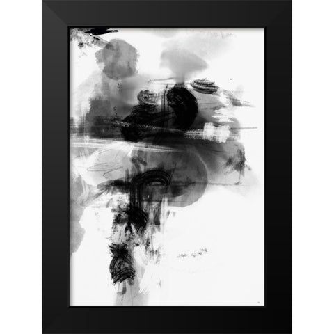 Wild Play 002 Black Modern Wood Framed Art Print by Artographie Studio