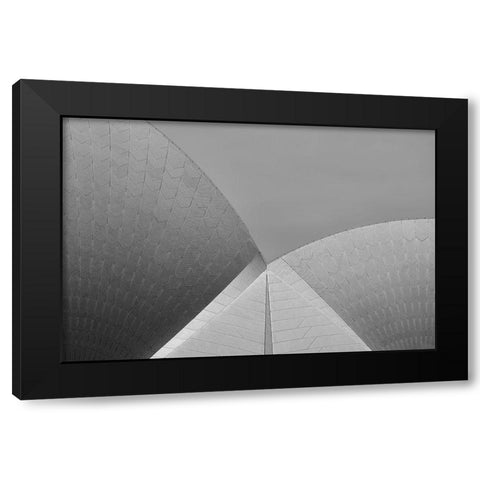 Sydney Icon Black Modern Wood Framed Art Print with Double Matting by Krajnc, Matej