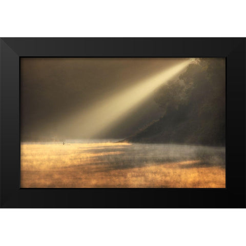 Lonely under the Dawn Black Modern Wood Framed Art Print by Tan Tuan, Nguyen