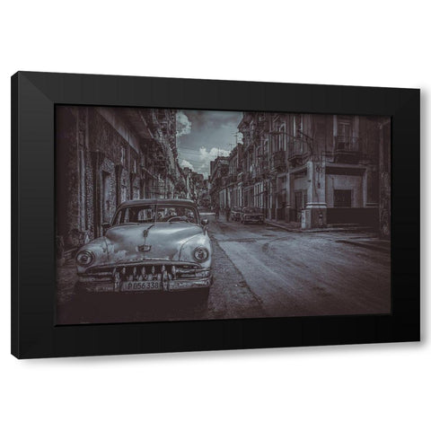 Back to the 60s Black Modern Wood Framed Art Print with Double Matting by Morishige, Koji