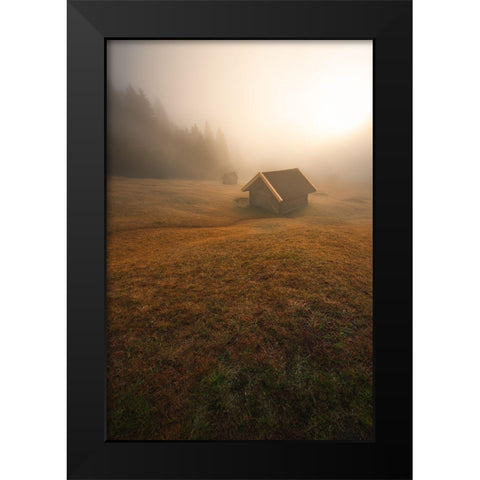 The Battle Black Modern Wood Framed Art Print by Gialopoulos, Anastasios