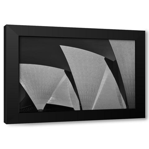 Sydney Opera Black Modern Wood Framed Art Print by Krajnc, Matej