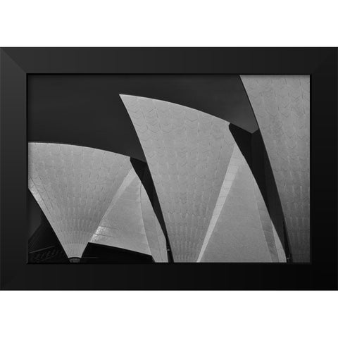 Sydney Opera Black Modern Wood Framed Art Print by Krajnc, Matej