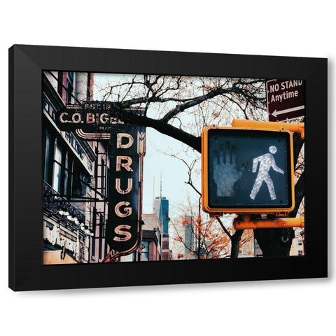 Sign Layers Black Modern Wood Framed Art Print by Leeman, Joshua