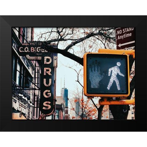 Sign Layers Black Modern Wood Framed Art Print by Leeman, Joshua