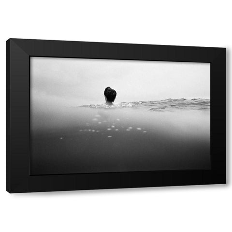 Floating Black Modern Wood Framed Art Print with Double Matting by Veinaveina