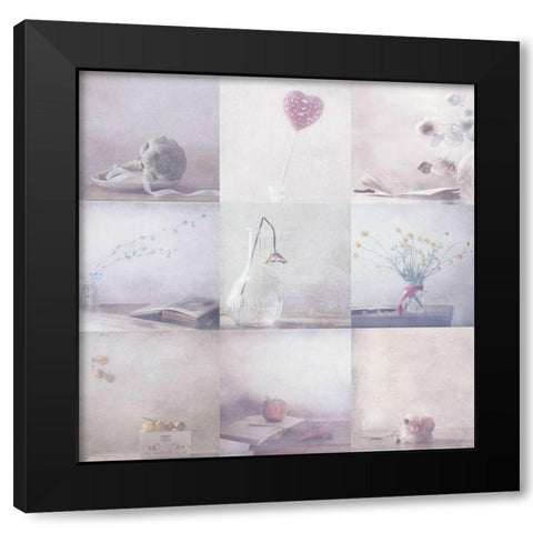 Sweet Little Things Collection Black Modern Wood Framed Art Print by Devos, Delphine