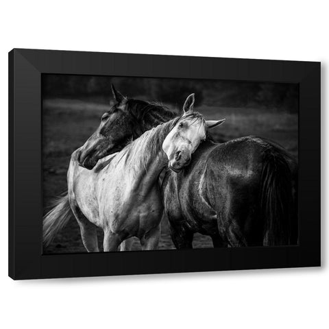 Warm Rain Black Modern Wood Framed Art Print with Double Matting by Chapa, Niko