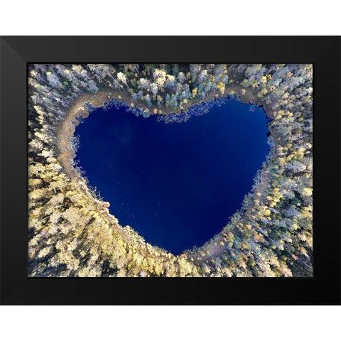 All you need is love Black Modern Wood Framed Art Print by Lindsten, Christian