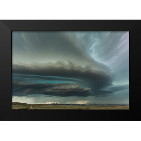 Huge supercell Black Modern Wood Framed Art Print by Prince, Guy