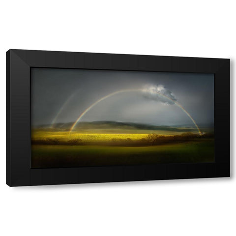 The Spring Bliss Black Modern Wood Framed Art Print with Double Matting by Dou, Shenshen